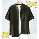 1600円OFFクーポン シャツ メンズ 半袖 春 夏 リネンシャツ ストライプ シャツ 薄手 おしゃれ トップス カジュアルシャツ メンズ 通気 吸汗 M-3...