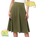 1000円OFFクーポン フレアスカート スカート aライン ミモレ丈 ひざ丈 レディース ウエストゴム ヘムスカート プリーツ aラインスカート ハイウエスト 体型カバー ゆったり ふんわり タック 黒 無地 膝丈 オフィス ボトムス RaogtCYU