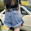 1000円OFFクーポン レディース ショートパンツ デニム 夏 セクシー 大きいサイズ 薄手 ストレッチ 短パン ウエストゴム ボトムス 定番 カジュアル シ...