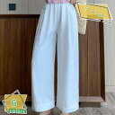 レディース ルームウェア パンツ ゆったり リラックス シンプル ウエストゴム ポケット付き 薄手 透け感なし ボトムス 部屋着 女性 ロングパンツ 9分丈 長ズボン ワイドパンツ 旅行 春 夏 秋 お洒落 カジュアル 柔らか RaogtCYU