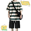 夏服 上下セット メンズ セットアップ 半袖 カジュアル Tシャツ 吸汗速乾 服 カジュアル 大きいサイズ おしゃれ お洒落 無地 スウェット メンズ 上下 夏...
