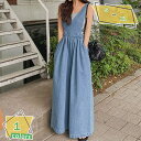 1600円OFFクーポン オールインワン デニム レディース サロペット オーバーオール デニム ワイドパンツ ワイドデニム サスペンダー パンツ ボトムス おしゃれ 可愛い 無地 春 夏 秋 RaogtCYU