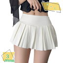 1000円OFFクーポン テニススカート レディース スコート インナーパンツ付き 伸縮性 速乾 柔らかい ハイウエスト ウエストゴム カラバリ豊富 ゴルフスカート プリーツスカート アクティブスカート スポーツスカート ストレッチ スコート RaogtCYU