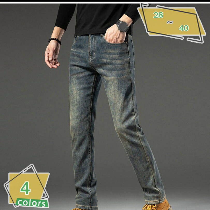 777円OFFクーポン メンズ 裏起毛 ジーンズ 防寒 暖かい パンツ デニム 冬服 暖パンツ ロングパンツ ストレッチ 秋冬 ビジネス カジュアル デニムパンツ RaogtCYU