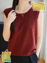ノースリーブ Tシャツ 無地 ブラウス ゆったり 森ガール トップス タンクトップ レディース サマーニット 体型カバー 薄手 カジュアル 大きいサイズ 夏服 丸首 インナーシャツ 着痩せ 着心地よい レース インナー RaogtCYU