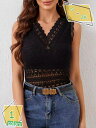 タンクトップ 総レース レディース インナー 花柄 セクシー トップス Vネック カットソー Tシャツ ノースリーブ エレガント 重ね着 無地 薄手 春夏 大人可愛い キャミソール シアートップス 透け感 刺繍 レイヤード RaogtCYU