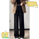 ワイドパンツ レディース ハイウエスト ウエストゴム 裏起毛 ワイド 暖かいパンツ ロングパンツ ボトムス ボトム ロング丈 楽チンパンツ おしゃれ かわいい 大人 きれいめ オフィス 秋冬 カジュアル シンプル RaogtCYU