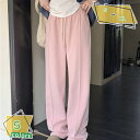 パンツ ワイドパンツ 裏起毛パンツ 秋冬 レディース きれいめ ロング丈 ハイウエスト ストレート ボトムス 大人 オフィス 美脚 ウール混 無地 冬 ウエストゴム ゆったり RaogtCYU