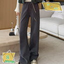 パンツ ワイドパンツ レディース レディースパンツ 裏起毛 あったかパンツ ワイド 大きいサイズ ボトムス ストレート 体型カバー ロング ゴム 長ズボン 高身長 ゆったり 秋 冬 RaogtCYU