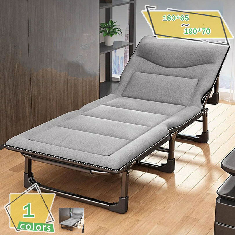 折りたたみベッド 簡易ベッド シングル 多機能 リクライニングチェア 携帯可能 コンパクト オフィス・自宅兼用 昼寝 家庭用 仮眠 折り畳み式 アウトドア用折畳ベッド ポータブル 簡易折り畳みベッド RaogtCYU