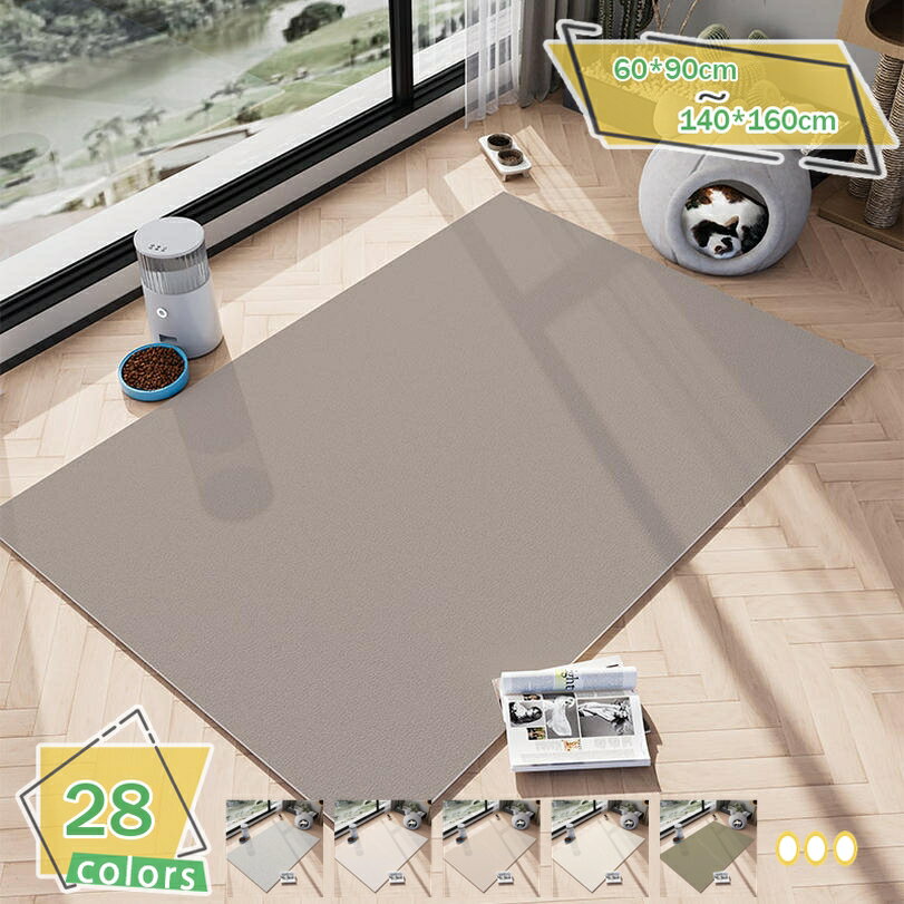 777円OFFクーポン 犬猫用マット 防水加工 滑り止め付き 消臭抗菌 厚手PVC フリーカット 床暖房対応 玄関マット お昼寝 ドッグ ケージ下敷き 洗える 防音クッション オフィス用 大きめ ズレない かわいい 木目調 ペットシーツ 騒音軽減 RaogtCYU