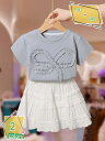 1000円OFFクーポン 子供服 女の子 セットアップ 2点セット Tシャツ スカート スカートセット 無地 キッズ 上下セット ゆったり カジュアル 半袖 A...