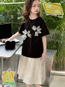 ベビー服 女の子 セットアップ 子供服 半袖 tシャツ キュロットスカート 2点セット 半袖Tシャツ 上下セット 夏服 トップス ロング丈 おしゃれ フリル キ...