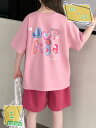 スポーツウェア キッズ 吸汗速乾 子供服 セットアップ 夏 パンツセット 女の子 おしゃれ ガールズ 半袖tシャツ パンツ 2点セット ジュニア カジュアル 韓...