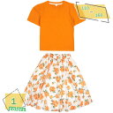 子供服 女の子 Tシャツ キッズ ロングスカート セットアップ ガールズ 2点セット キッズ服 可愛い おしゃれ 夏 通学 通園 旅行 海遊び 普段着 ハイウェ...