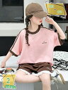 セットアップ 女の子 キッズ 子供服 パンツセット 夏 ガールズ Tシャツ ショートパンツ 2点セット スポーツウェア アウトドア 部屋着 夏服 半袖 パカジュ...