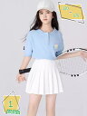 子供服 夏 女の子 セットアップ ジュニア 上下セット 夏服 2点セット 半袖Tシャツ ショートスカート 日常 無地 キッズ トップス スカート 半袖 女児 可...