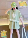 キッズ ジャージ 上下 女の子 半袖 tシャツ ハーフパンツ 子供服 セットアップ ショート丈 スウェット ガールズ 夏服 2点セット ファッション ダンスウェ...