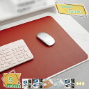 300円OFFクーポン デスクマット 防縮 マット ゲーミング デスク おしゃれ 防滑 オフィス 大型 おしゃれ マウスパッド レザー調 光学式マウス対応 グリ...