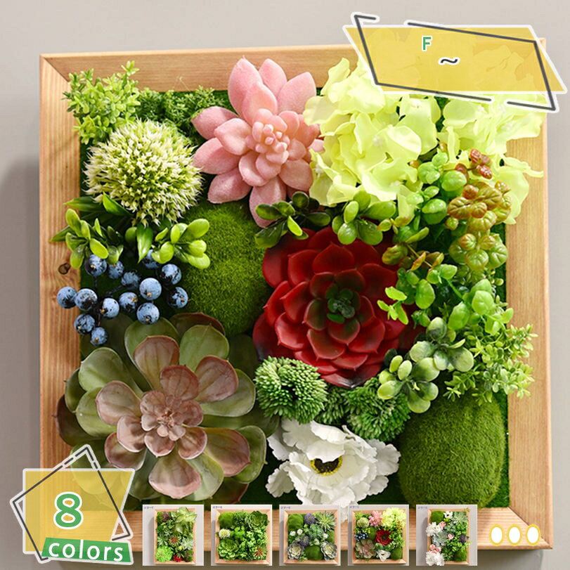 1000円OFFクーポン フェイクグリーン 壁掛け 多肉植物風 インテリア装飾 立体 ウォールグリーン 隠し ..