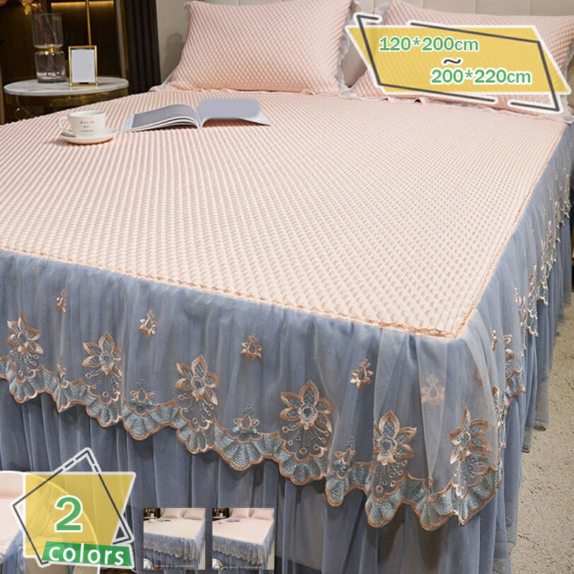 1000円OFFクーポン ボックスシーツ 夏用敷パッド ベッドパッド ベッドスカート シングル セミダブル ダ..