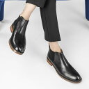サイドゴアブーツ メンズ ブーツ 本革 チェルシーブーツ ショートブーツ 黒 牛革 レザー 防水防滑 抗菌 防臭 蒸れない 歩きやすい ブーツ モード カジュア...
