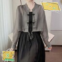 冷房対策 カーディガン レディース きれいめ シフォン トップス UVカット 日焼け止め シャツ ブラウン 中華風 体型カバー 透け感 おしゃれ 可愛い 春 夏...