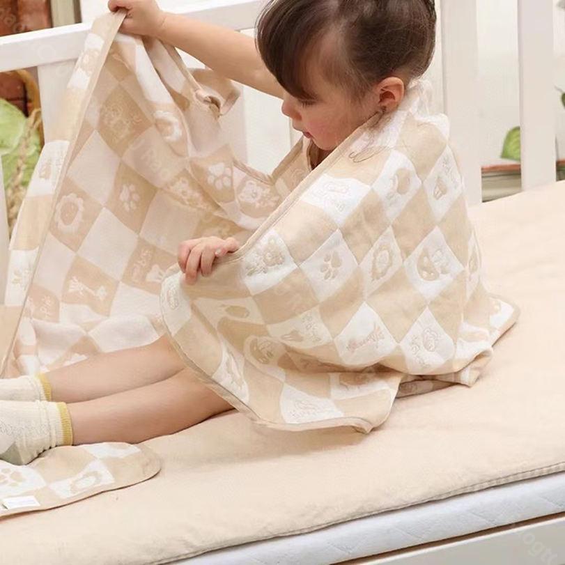 コットン 3重ガーゼベビーケット 赤ちゃん キッズ 女の子 男の子 寝具 涼感 1年中使える 洗える かわいい おしゃれ ギフト (ベビーサイズ/75×100cm)コットン3重織 ガーゼケット ベビー毛布 RaogtCYU [2]