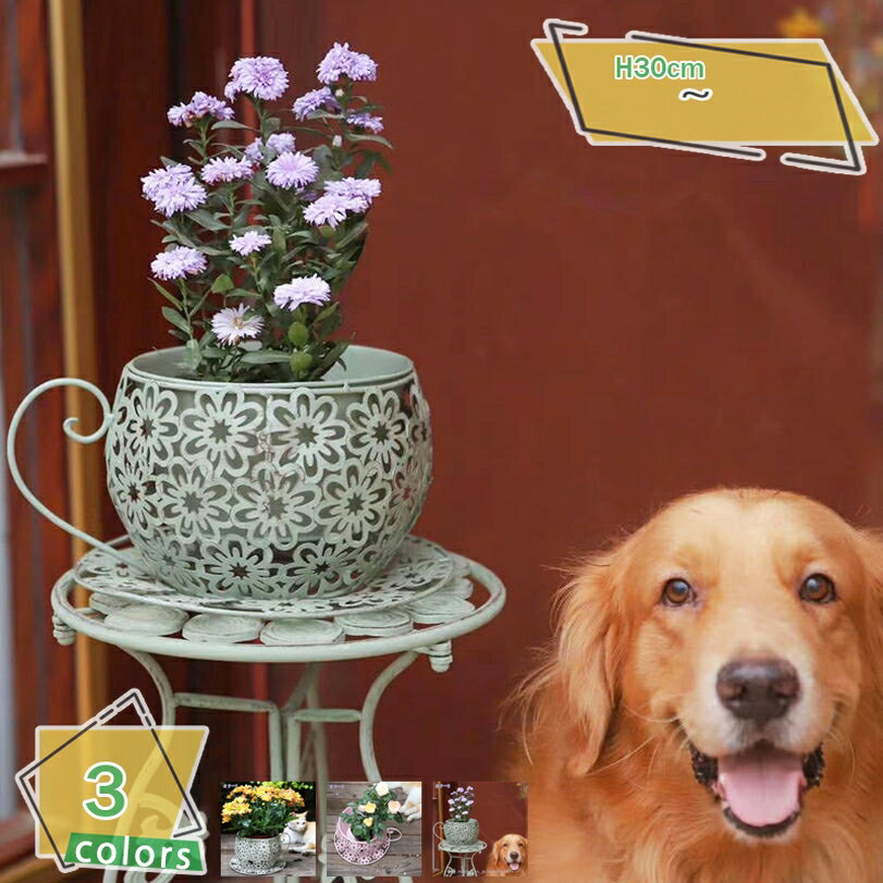 1000円OFFクーポン ティーカップ型プランター インテリア小物 置物 花瓶 エクステリア兼用 ティーカップ型 プランター 花台 プランター インテリア、エクステリア兼用 ティーカップ型プランター ホワイト インテリア アート モダン おしゃれ シンプル モダン RaogtCYU