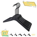 500円OFFクーポン ハンガー おしゃれ 黒 収納 30本組 ハンガー 跡がつかないハンガー 肩部分に凹み付き 頑丈なハンガー 曲がらな ずり落ち防止 超強い...