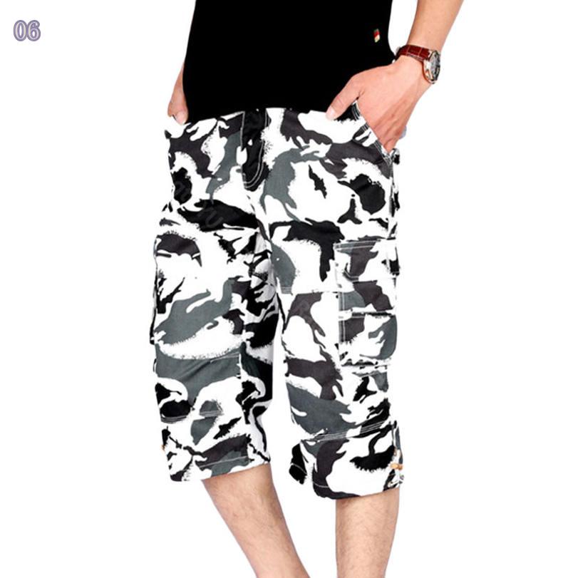 1000円OFFクーポン メンズ 大きいサイズ パンツ ハーフパンツ 短パン ひざ下 太め ゆったり ワイドパンツ 春 夏 秋 7分丈 ショートパンツ ハーフパンツ ウエストゴム 無地 吸汗速乾 男性用 カーゴパンツ スポーツ 運動 リゾート 部屋着 RaogtCYU