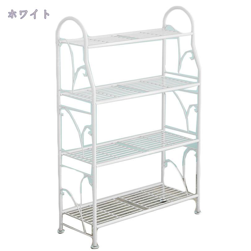 760円OFFクーポン フラワースタンド 4段 多機能収納ラック アイアン製 シューズラック ガーデンラック 収納棚 屋外 室内 ベランダ 鉢植え 組立簡単 花台 おしゃれ 鉢置き台 園芸ラック プランター台 プランタースタンド 花棚 盆栽スタンド オシャレ 植物棚 多肉植物 RaogtCYU 2