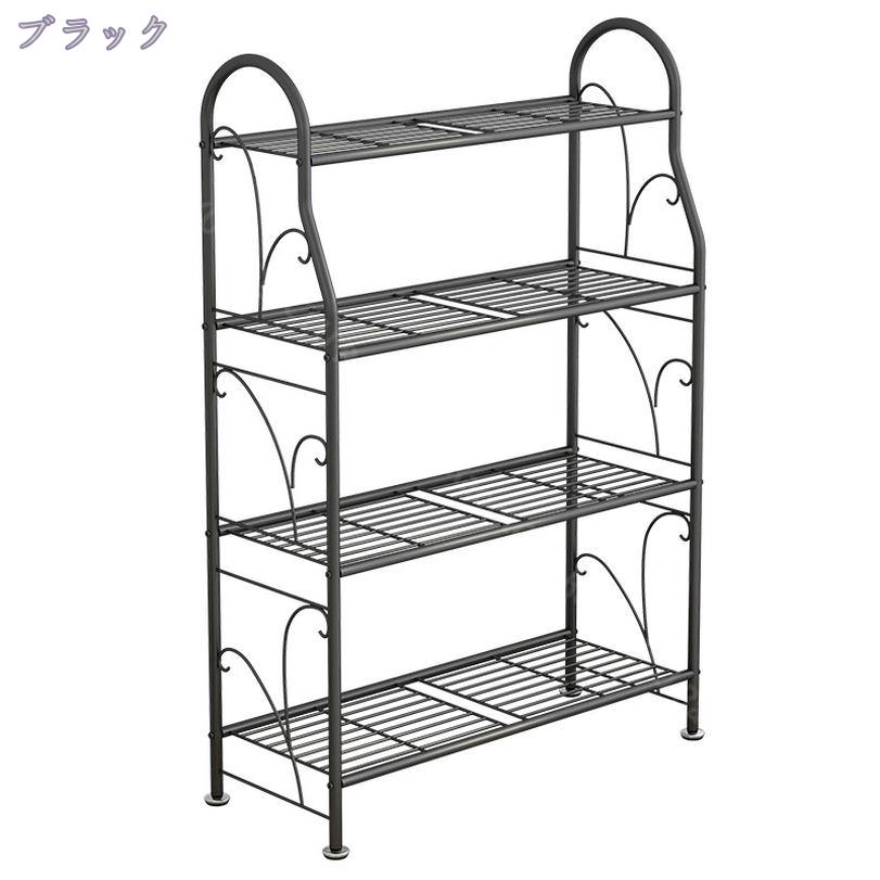 760円OFFクーポン フラワースタンド 4段 多機能収納ラック アイアン製 シューズラック ガーデンラック 収納棚 屋外 室内 ベランダ 鉢植え 組立簡単 花台 おしゃれ 鉢置き台 園芸ラック プランター台 プランタースタンド 花棚 盆栽スタンド オシャレ 植物棚 多肉植物 RaogtCYU 3