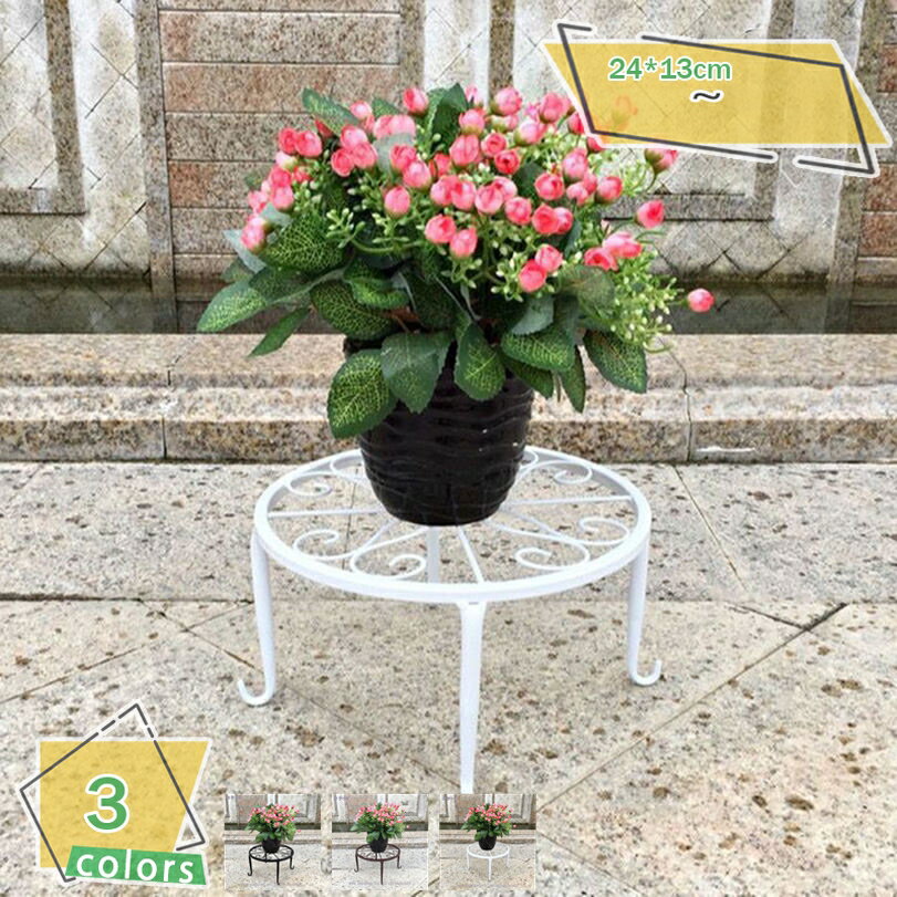 Crystal Products - フラワースタンド 直径24cm 3個セット フラワースタンド 室内 台 花台 スタンド 鉢スタンド アイアン プランターラック ポット 飾り台 植木 置く 玄関 猫脚付 置き台 ポットスタンド 園芸ラック 植木鉢置き プラントスタンド 母の日 誕生日 RaogtCYU