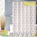 300円OFFクーポン シャワーカーテン 180cm x 180cm バスカーテン 浴室カーテン 防水 防カビ加工 厚手 加重 加厚 取り付け簡単 バス用品 撥...