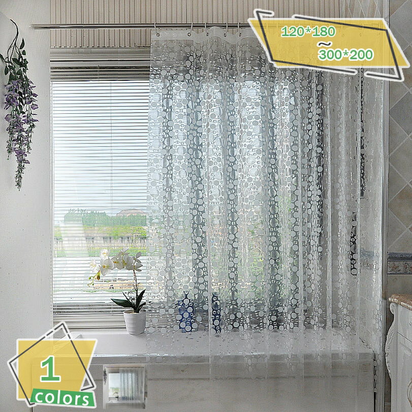 500円OFFクーポン シャワーカーテン 透明 おしゃれ 防水 防カビ 浴室カーテン 3D EVA 北欧 ユニットバス 目隠し用 厚手 取り付け簡単 風呂カーテン 浴室 洗面所 間仕切り バスルーム ユニットバスカーテン 清潔 リング付属 丸石 RaogtCYU