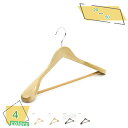 1000円OFFクーポン ハンガー 木製 ジャケットハンガー 洗濯ハンガー 木のハンガー 肩部分に凹み付き 多機能収納 耐久性 軽量で耐久性があります 洗濯収納 天然の美しい木目 男女兼用 コート用 クローゼット収納 ウッド ブラック RaogtCYU