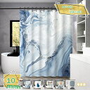 500円OFFクーポン リング付き 浴室カーテン 180*180 180*200 PEVA 保温 抗菌 幾何パターン 洗面所 バスルーム バスカーテン シャワー...