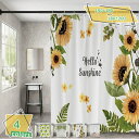 300円OFFクーポン シャワーカーテン200cm丈 浴室カーテン 180*180 200*200 ポリエステル繊維 保温 抗菌 お花模様 洗面所 バスルーム ...