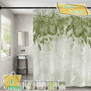 777円OFFクーポン シャワーカーテン150cm丈 180*180 保温 飛沫防止シート バスルーム バスカーテン 植物 ポリエステル繊維 お風呂窓 北欧 猫...