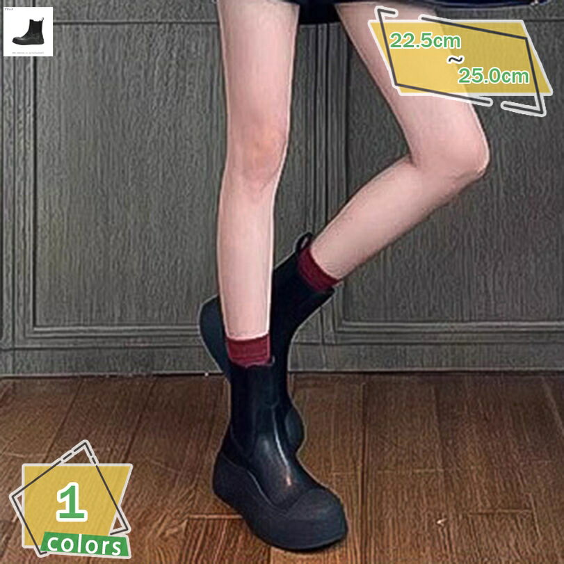 レディース ショートブーツ 厚底 柔らかい ぺたんこ 太めヒール シンプル サイドゴア チェルシーブーツ 歩きやすい 美脚 オフィス ブーティ ビジネス ol アンクルブーツ 疲れない 4cmヒール フラット レトロ ファッション RaogtCYU