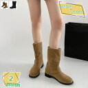 1000円OFFクーポン ヴィンテージ ウエスタンブーツ ミドル丈 四季 レディース 長靴 滑らない 通気性 厚底 ブーティ 太ヒール ジョッキー カジュアル コスプレ イベント 仮装 パーティー 幅広 安定感 履きやすい RaogtCYU