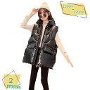 ダウンベスト キッズ 女の子 男の子 綿入りベスト ダウンコート キッズ 秋 冬 防寒 カジュアル ジュニア 学生 服 アウター 厚手 ダウン ベスト ガールズ...