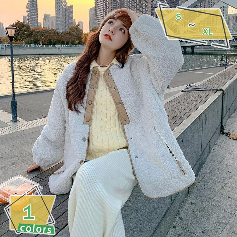 レディース ボアジャケット ボアコート アウターコート ブルゾン ボア もこもこ 防寒 カジュアル 冬 ゆったり アウトドア 暖かい ノーカラー フリースジャケット アウター ジャケット ブルゾン ボア ボアアウター 上着 羽織 RaogtCYU