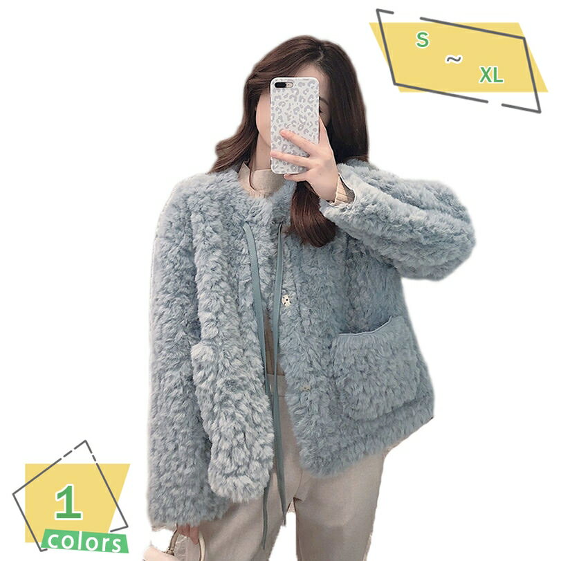 ボアジャケット レディース ボアコート ボアブルゾン コート ショート丈 リボン アウター 秋冬 フリースジャケット ブルゾン フライトジャケット 防寒着 あったか 通学 通勤 デート 可愛い 韓国 もこもこ 学生服 アウター RaogtCYU