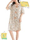 ルームウェア ルームワンピース パジャマ レディース 涼しい 通気性 夏用 婦人用 室内着 女性用 寝巻き 部屋着 丸首 薄手可愛い ネグリジェ 半袖 大きいサイズ 大きいサイズ 春 秋 パジャマ RaogtCYU