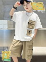 子供服 男の子 セットアップ 夏 ベビー服 半袖 薄手 通気性 速乾 ハーフパンツ Tシャツ 半ズボン キッズ ゆったり カジュアル トップス 短パン ジュニア お洒落 可愛い ジャージ 上下セット かわいい 運動着 通園 通学 普段着 RaogtCYU