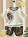 子供服 男の子 セットアップ 夏 ベビー服 半袖 薄手 通気性 速乾 ハーフパンツ Tシャツ 半ズボン キッズ ゆったり カジュアル トップス 短パン ジュニア...