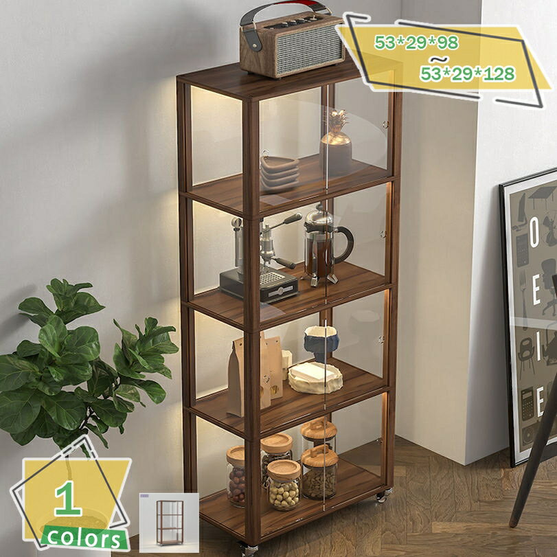 ディスプレイケース 収納棚 透明扉付き 大容量 飾り棚 家庭用 リビング収納 コーナー収納 省スペース ..