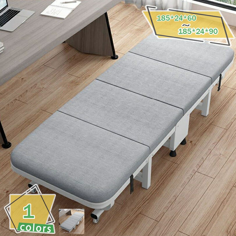 3500円OFFクーポン 折りたたみベッド キャスター付き 折り畳みベッド 移動簡単 省スペース オフィス 在宅 仮眠 昼休み 静音 耐荷重 高耐久 長持ち シングルベッド マットレス付き 簡易ベッド RaogtCYU